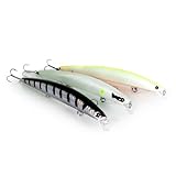 Jatsui Super Minnow - KIT di 3 Artificiali Long Jerk per Pesca Spinning 180 MM