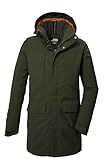 killtec Uomo Parka funzionale con cappuccio senza zip KOW 80 MN PRK, dark moss, M, 41848-000