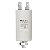Condensatore di spunto per motori elettrici, 450V, capacità: 40µF, 4 pin. Condensatore di Avviamento con dado M8. Per Pompe, Compressori, Lavatrici, Macchine ad Aria