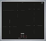 Siemens EH645BFB6E iQ300 - Piano cottura a induzione, 60 cm, nero, con telaio, TouchControl, powerBoost, timer, sicurezza per bambini