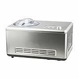 H.Koenig Gelatiera Professionale HF320, Gelatiera Elettrica 2L, 180 W, Refrigeratore, Mantenimento del freddo, Preparazione Rapida, Compressore per refrigerazione - Yogurt Gelato, Sorbetto e Gelato