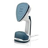 Ariete 6246 Duetto, Ferro Verticale a Vapore e Ferro da Stiro, Ferro da viaggio, Piastra in Ceramica Antiaderente, 1000W, 180Ml, Vapore Potente e Continuo, Bianco/Blu