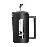 Ritzenhoff & Breker Adana - Caffettiera manuale in vetro borosilicato e acciaio inox, 600 ml, colore: Nero