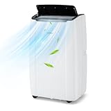 COSTWAY Condizionatore Portatile Caldo e Freddo, 12000BTU/3,5kW, 6 in 1 Con Raffreddamento, Riscaldamento, Ventola, Deumidificazione, Modalità Notturna e WiFi, 24H Timer, R290 (12000, BTU)