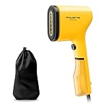 Rowenta Pure Pop, Ferro da Stiro Verticale Portatile a Vapore, Utile per Stirare e Igienizzare i Tuoi Capi, con Sistema Reversibile, Riscaldamento Rapido, Potenza 1300W, Colore Giallo, DR2026