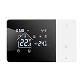 Termostato WIFI a batteria O con Cavo Type-c per caldaia a gas,Termostato Ambiente Programmabile 2 fili da Parete Funzione INVERNO/ESTATE,Cronotermostato Settimanale Digitale (Batterie escluso)