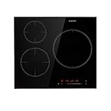 Klarstein Piastra Induzione 3 Fuochi, 5800W Piano Cottura Integrata con Controllo Touch, Fornello Professionale 3 Zone