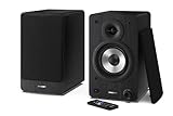 Sharp CP-SS30(BK) Altoparlanti attivi a 2 vie, custodia in legno da 60w RMS (2x30 W), Bluetooth v5.0, USB, ottico, ausiliario e RCA, regolazione bassi e alti, griglie rimovibili, telecomando.