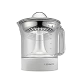 Kenwood JE290A Spremiagrumi elettrico, rotazione a destra e sinistra, base antiscivolo, vano portacavo, capacità caraffa 1L con misuratore graduato, pratico beccuccio, compatto, 40w, Bianco