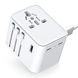 Adattatore Universale da Viaggio, Presa Universale da Viaggio con 2 USB A 2 Type-C,Adattatore Spina Internazionale per Americana USA Giapponese UK Inglese Australia Messico Tailandia,Viaggio