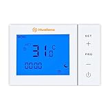 Termostato Ambiente Intelligente WiFi per Caldaia a Gas (100-240V) Controllo da App e Assistente Vocale, Programmazione Settimanale, Schermo Touch LCD Retroilluminato, Comfort Domestico Smart