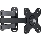 BONTEC Supporto da Parete TV/PC 13-30 pollici, Staffa TV Universale con Braccio Girevole, Inclinabile e Estensibile, Portata 15 kg, VESA 75/100mm