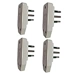 4 pezzi spina elettrica spina salvaspazio 90° Con Uscita Cavo 90° spina 2p+t 250v spina italiana piatta, spina 10ampere spina 16 ampere (salvaspazio 10a piccola bianca)