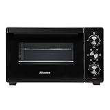 Hisense, HOM30M - Fornetto elettrico 30L, tre livelli di cottura, ventilato, girarrosto, comandi 3 manopole