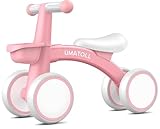 Umatoll Bicicletta Senza Pedali per 1 Anni, Bicicletta Equilibrio per Bambini 12-24 Mesi con Cestino, Giocattolo per Bici per i più Piccoli Baby, Primo Regalo di Compleanno (Rosa)