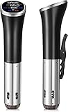Sous Vide, Wancle Roner Cucina a Bassa Temperatura 1100W IPX7 Impermeabile Sous Vide Cooker Con funzione di prenotazione, facile da riporre