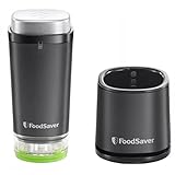FoodSaver Aspirapolvere senza fili per sigillare alimenti con stazione di ricarica | Mini macchina sottovuoto con 1 contenitore per inscatolamento e marinatura e 5 sacchetti sottovuoto [VS1199X]