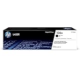 HP 106A Nero, W1106A, Cartuccia Toner Originale HP da 1000 Pagine, Compatibile con le Stampanti HP Laser 107, MFP135 e MFP137