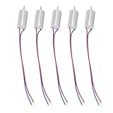 5Pcs 6X12Mm Micro Coreless, Rc + Mini + Motore 6 X 12 Motori Per Droni Confezione da 4 Motore 3.7V 21800 Rpm Per Modello di Aereo/Giocattolo/Quadricottero