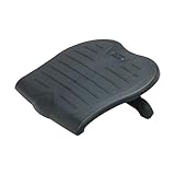 Kensington Poggiapiedi da scrivania SoleSaver, ergonomico regolabile con pannello di sostegno e pedana inclinabile a 3 livelli, per ufficio e casa, Nero, 56152