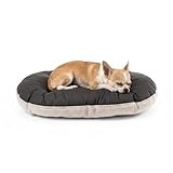 Ferplast Cuccia per cani e gatti molto piccoli Cuscino per cani di piccole dimensioni - Materassino per cuccioli Tappetino per cucce e auto Relax, 43 x 30 CM, Marrone e Bianco