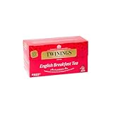Twinings, English Breakfast Tea, Classics, Tradizionale Miscela di Tè Neri dal Gusto Forte e Deciso, Confezione da 25 Filtri