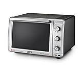De'Longhi EO32852 Sfornatutto MAXI Forno Elettrico con spegnimento automatico, 32L, Friggitrice ad Aria, termostato regolabile, 7 funzioni di cottura, luce interna, Girarrosto, nero/silver