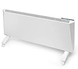 Radialight Sirio Radiatore Elettrico a Convezione Naturale Portatile Basso Consumo Controllo Digitale dei Consumi e della Temperatura Programmabile Protezione Umidità IP24 (2000W)