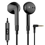LUDOS FEROX Auricolari In-Ear Cuffie, Cuffiette con Filo e Microfono, 5 Anni di Garanzia, Cuffie Isolamento Acustico, Cuffiette Cellulare, Jack 3,5 mm per iPhone, Apple, Samsung, Huawei - Nero