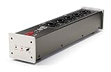 Dynavox filtro di rete HiFi X2000, multipresa con 5 prese, con spia LED per il corretto allineamento di fase e funzione Master-Slave, argento