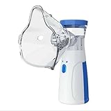 SQUADO Nebulizzatore Portatile Silenzioso, Inalatore con Maschere per Adulti e Bambini, USB Ricaricabile,