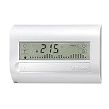 Finder Cronotermostato Digitale Touch da Parete Tipo 1C.71. Regolazione su 3 livelli di temperatura. Aggiornamento automatico dell'ora legale. Colore Bianco