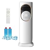 Climatizzatore Portatile, Raffreddatore d'Aria 3 Velocità, Modalità Freddo/Caldo, Condizionatore Portatile Senza Tubo con Telecomando, Oscillazione 180° per Ufficio e Camera da Letto