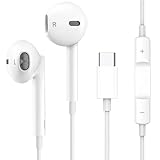 Cuffie USB C per iPhone 16 Pro Max 15 Plus iPad Pro, Cuffie Type C con Microfono Hi-Fi Stereo Auricolari USB C con filo In-Ear Cuffie per Samsung S23 S22 S21 S20 A54, Google Pixel 8 7 6A, OnePlus 10 9