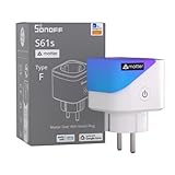 SONOFF S61s Presa Intelligente 16A/3840W – Smart WiFi con Controllo da Remoto e Vocale, Presa Smart Timer, Monitoraggio Energetico – Compatibile con Alexa, Google, Homekit, SmartThings & Matter