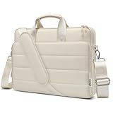 TECOOL Borsa Porta PC Portatile 14 Pollici, Borsa a Tracolla Custodia Laptop Messenger per 13-14 Pollici Acer Asus Lenovo HP Dell Notebook, Macbook Neo/MacBook Air 13 15 / MacBook Pro 13 14 - Beige