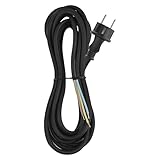 EMOS Cavo di collegamento in gomma 5 m, cavo di alimentazione, cavo di collegamento per carichi meccanici elevati, cavo di collegamento Schuko, 3 x 1,5 mm2, gomma H07RN-F/neoprene, nero