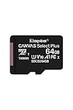 Kingston Canvas Select Plus SDCS2/64GB Scheda microSD Classe 10 con Adattatore SD Incluso, 64 GB