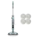 Shark Steam Mop Scopa a Vapore Steam & Scrub Automatica con Steam Blaster e 6 Panni Dirt Grip, 3 Impostazioni Vapore, Rimozione Sporco, Per tutti i Pavimenti Duri, Filo 8m, Verde Salvia, S8201EUCP