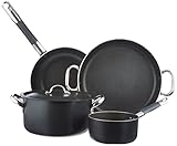Pentole Agnelli ALSASETALBLACK4 All Black Set per 4 Persone, 3 mm, 5 Pezzi