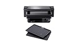 Braun MultiGrill CG5010IGY Bistecchiera Elettrica, Griglia a contatto con manopola, regolazione temperatura, 3 Posizioni di Cottura, Piastre Removibili e Lavabili, piastra aperta 30x22cm, 2000W, Nero