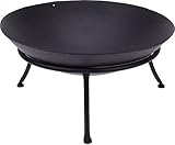 ENORME BRACIERE Cestino per il Fuoco braciere da Terrazzo Acciaio Nero NUOVO Elegante (47 cm)
