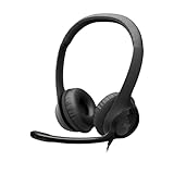 Logitech H390 Cuffie Cablate, Cuffia Stereo con Microfono Regolabile con Cancellazione del ‎‎Rumore, USB, Controlli sul Cavo, PC/Mac/Laptop/Chromebook - Nero