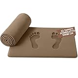 SoNiT home decor Set 2 Tappeti Scendiletto Nocciola 50x80 cm, Morbido per Camera da Letto e Salotto, Antiscivolo Assorbente per Interni, Tappeto Moderno e Lavabile per Uso Quotidiano
