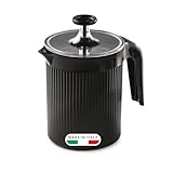 Snips - Montalatte Manuale Cremix 500ml, Cappuccinatore Monta Latte Cappuccino e Caffè - Schiuma Latte anche 100% Vegetale, Frullino Montalatte a Mano Facile e Veloce, 10x14,5x15,3 Made in Italy, Nero
