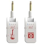 Sistema di chitarra wireless Ricevitore trasmettitore Set, 2,4 GHz, 8 canali, trasmettitore audio ricaricabile senza fili, ricevitore per chitarra elettrica, bassi e strumenti a fiato elettrici