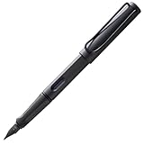 Lamy safari umbra - Stilografica con impugnatura ergonomica e pennino in acciaio nero misura M - ideale per qualsiasi scrittura e calligrafia - cartuccia T 10 blue inclusa - destrimani