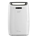 De'Longhi DEXD214F Tasciugo Deumidificatore per eliminare l'umidità, Asciugabiancheria, Antimuffa, Doppio Sistema Filtrazione Aria, 14L/giorno, Silenzioso, TIMER,Bianco