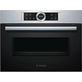 Bosch CFA634GS1 Serie 8 - Microonde da incasso / 900 W / 36 L / acciaio INOX / Porta a battente / Display TFT / AutoPilot 7 / livello di potenza automatico dopo il peso
