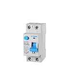 ETTROIT INTERRUTTORE DIFFERENZIALE PURO SALVAVITA PER BARRA DIN 2 MODULI 2P 16-25-40-63A 240V 30mA 6KA (16A)